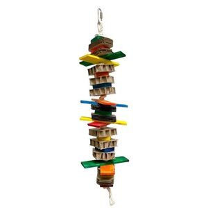 Colorful Hanging Bird Toy - Multicolor FUN-MAX SLICE SHRED SMALL BIRD TOY